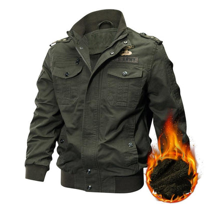 Leichte Army-Winderbreaker-Jacke aus Lighteme-Baumwolle