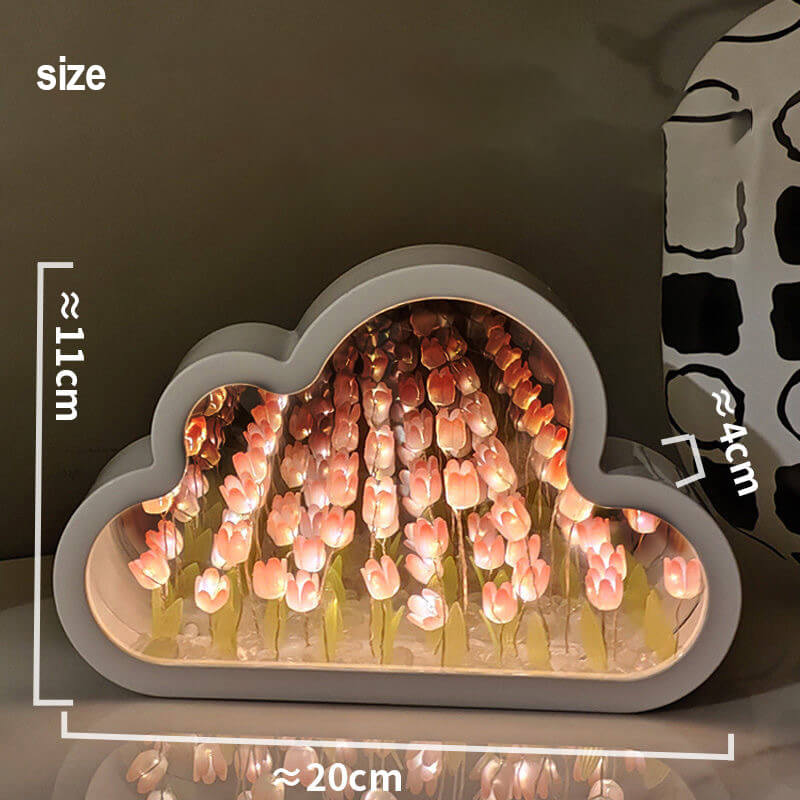 Lighteme Cloud Tulip Small Mirror Night Light