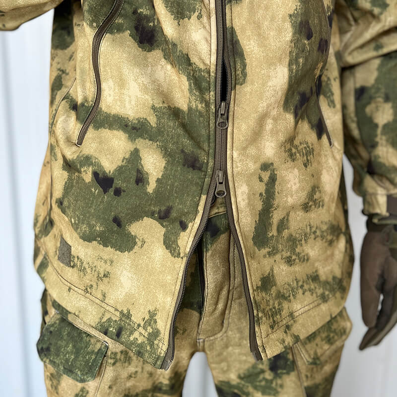 Lighteme Ruins Russian Camouflage Shark Skin Plus Velvet Waterproof Jacket Set