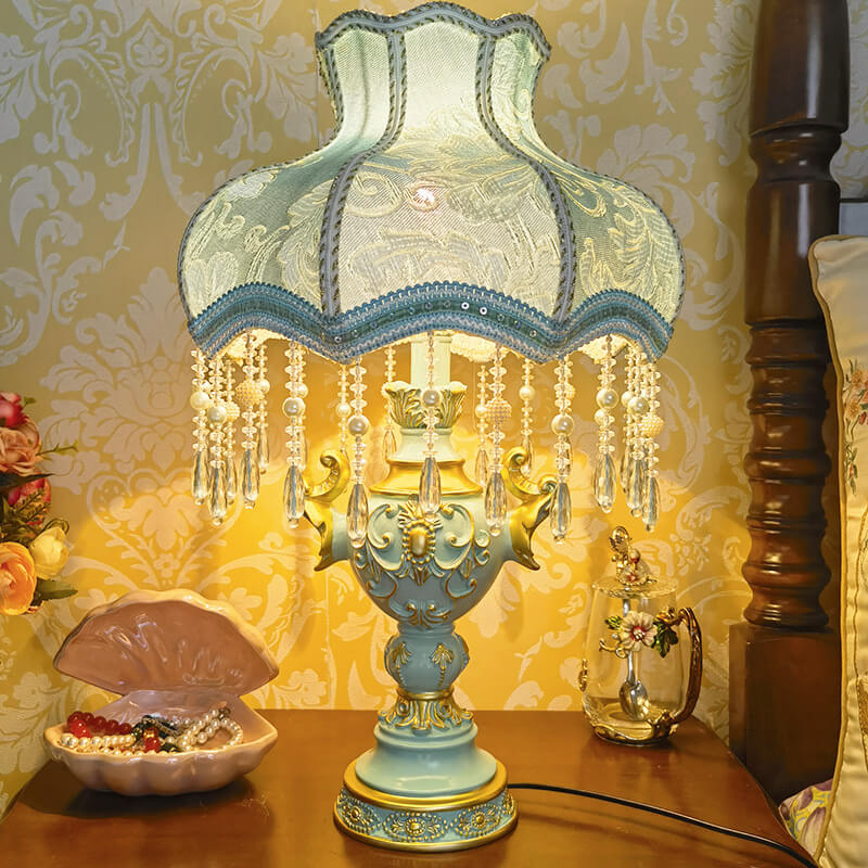 Lighteme Blue Creative Luxury Bedroom Bedside Lamp