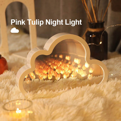 Lighteme Cloud Tulip Small Mirror Night Light