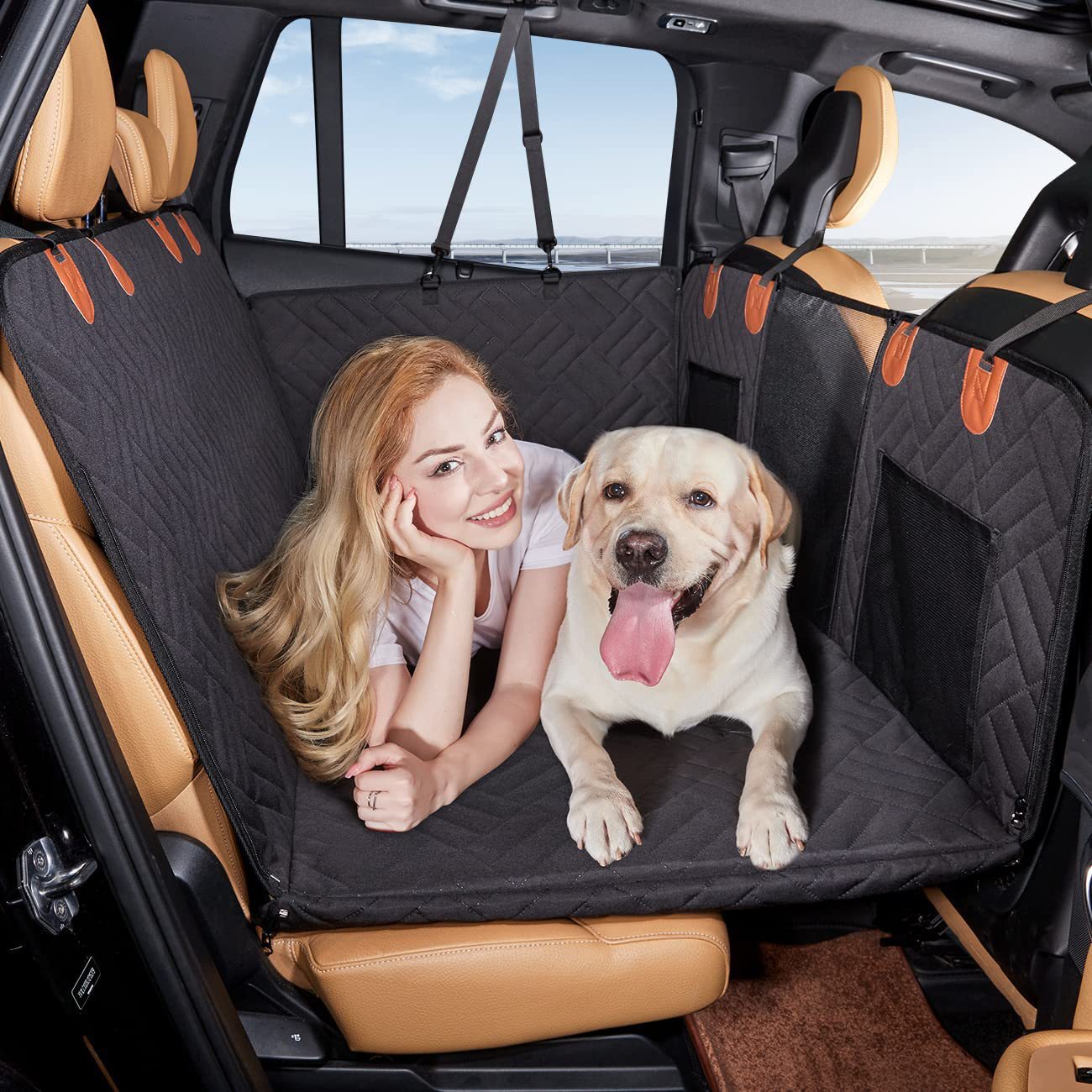 Lighteme Deluxe Autositzverlängerung mit harter Unterseite für Hunde