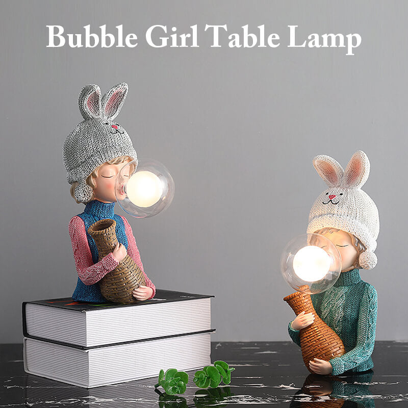 Lampe de bureau Lighteme Rabbit Ear Bubble Girl
