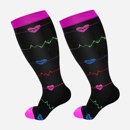 Chaussettes de compression Lighteme pour mollets larges