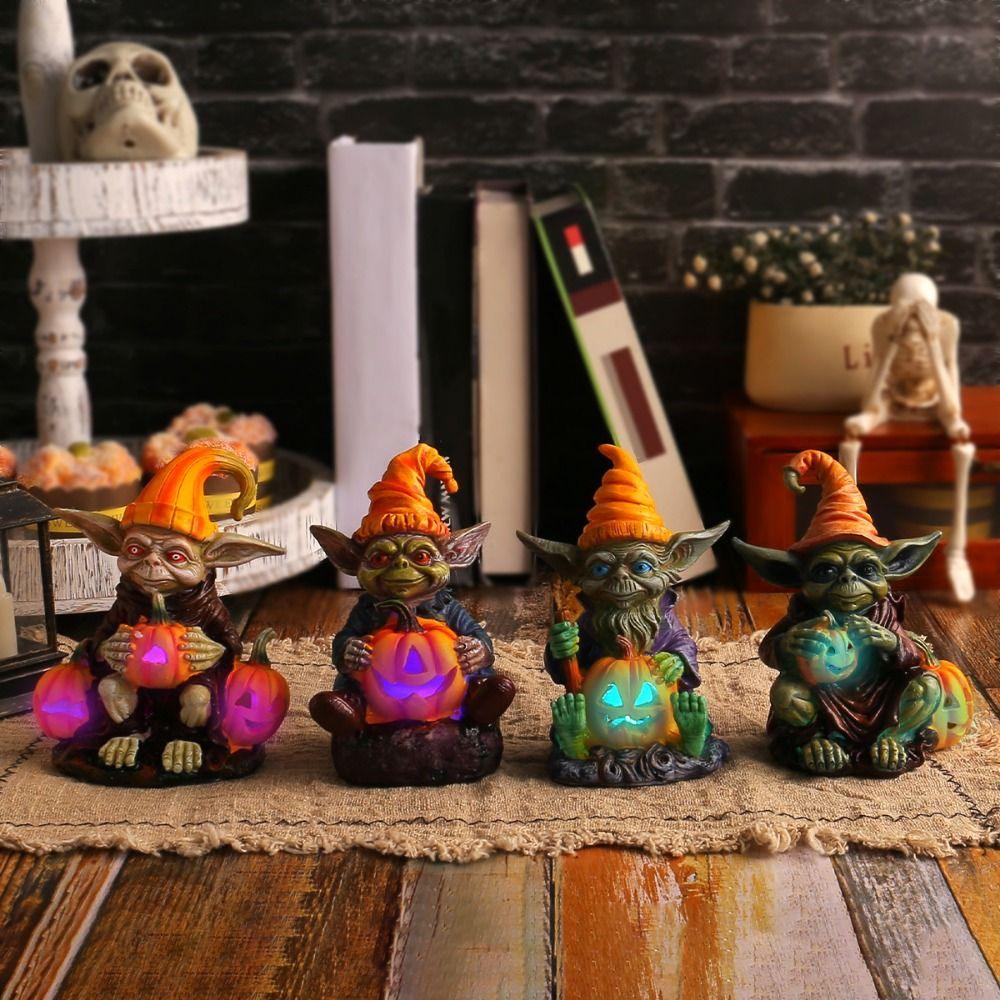 Lighteme - Statue en résine d'Halloween avec lampe citrouille | ACHETEZ-EN 1, OBTENEZ-EN 1 GRATUITEMENT