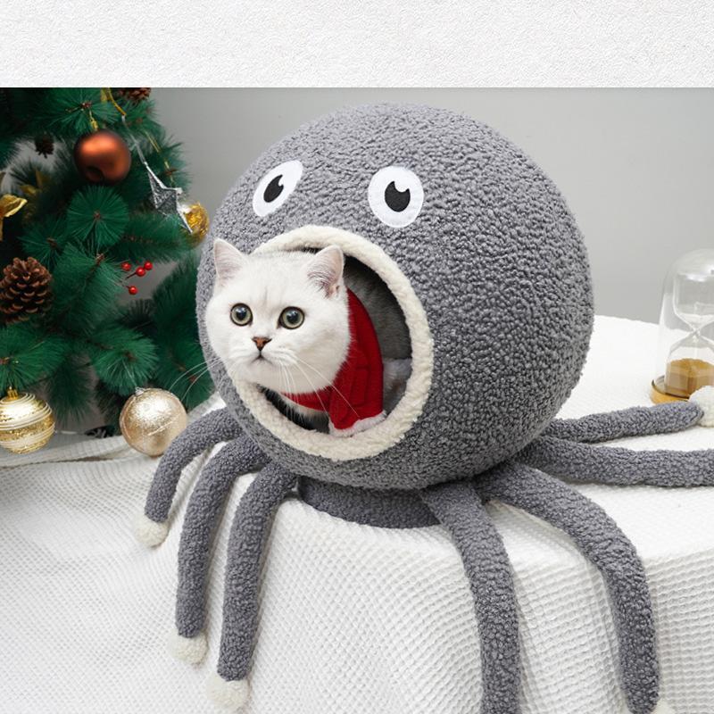 Nid pour chat Lighteme en forme de grotte de pieuvre