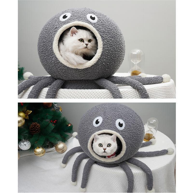 Nid pour chat Lighteme en forme de grotte de pieuvre