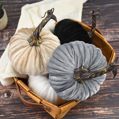 Mini citrouilles d'Halloween en velours Lighteme