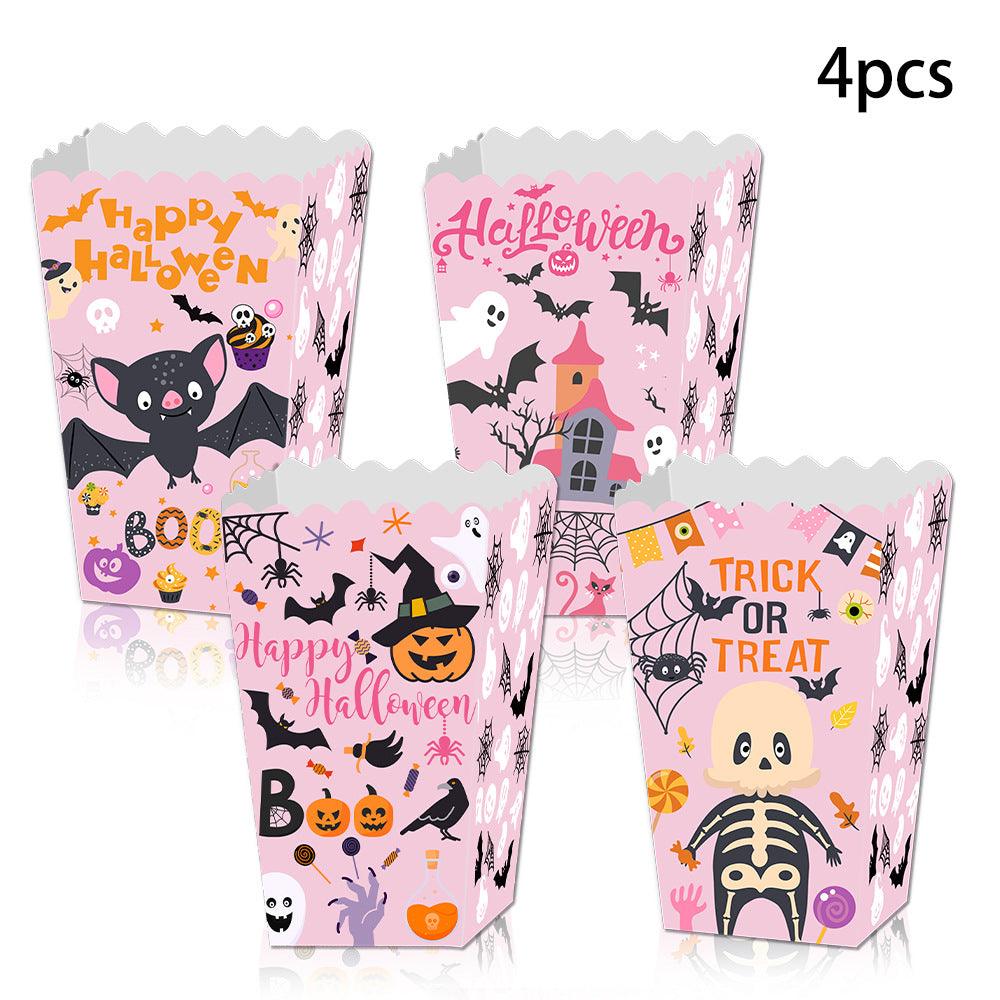 Lot de 4 boîtes à pop-corn Halloween Lighteme