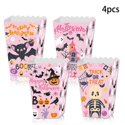 Lot de 4 boîtes à pop-corn Halloween Lighteme