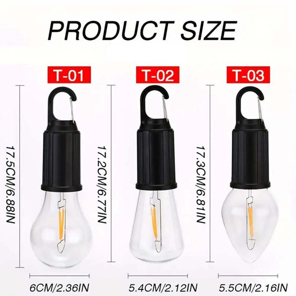 Lighteme Outdoor-LED-Campinglampen mit Clip-Haken, 3er-Pack