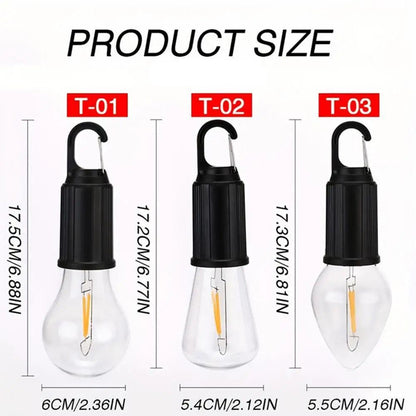 Lighteme Outdoor-LED-Campinglampen mit Clip-Haken, 3er-Pack