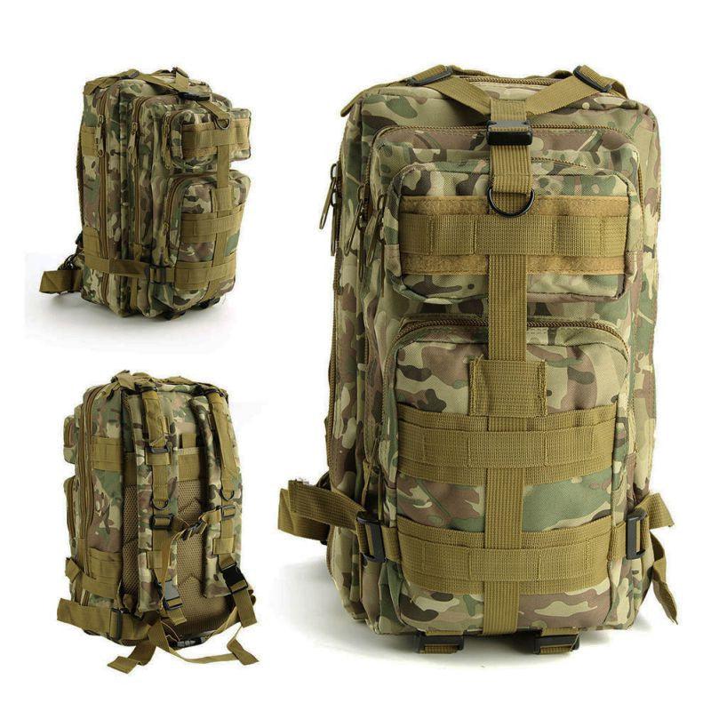 Lighteme Sac à dos tactique militaire unisexe pour extérieur Camping Randonnée Sports