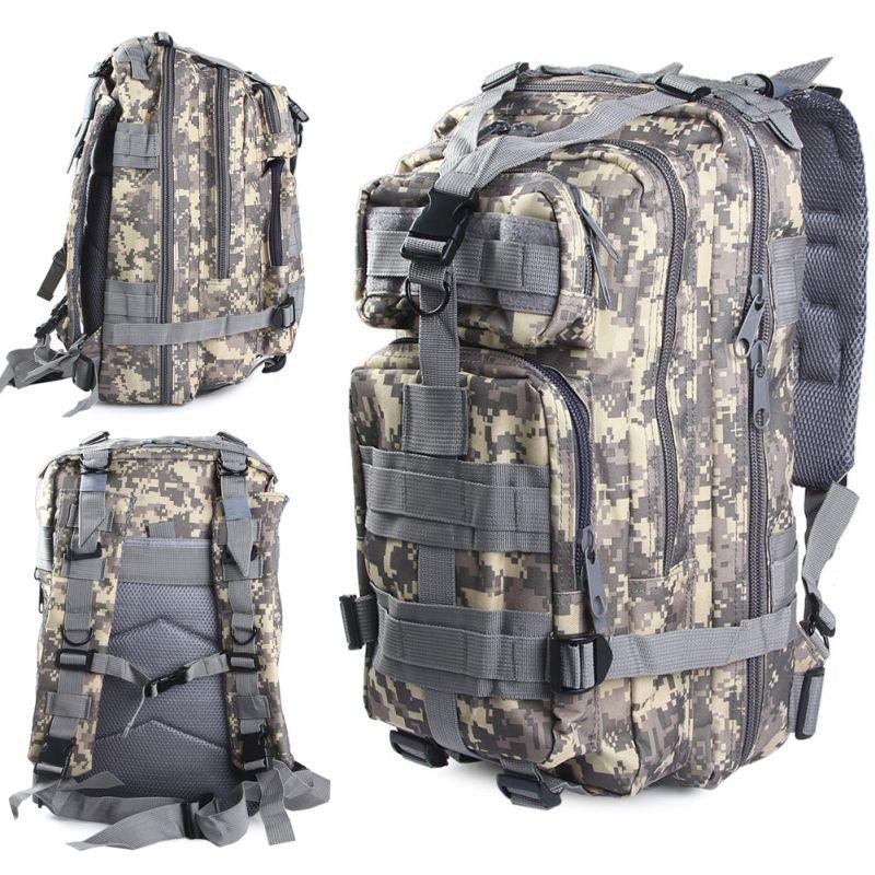 Lighteme Sac à dos tactique militaire unisexe pour extérieur Camping Randonnée Sports
