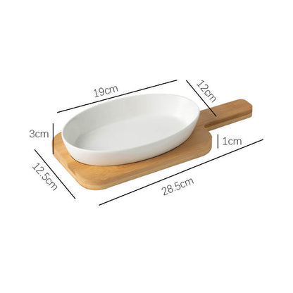 Plat de cuisson ovale en céramique Lighteme