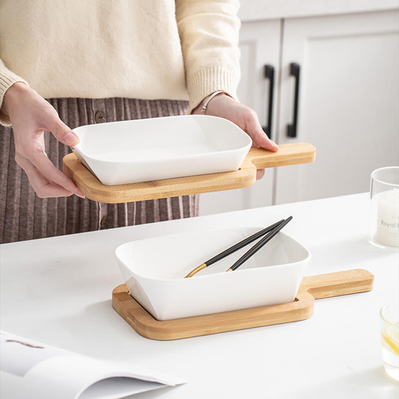 Plat de cuisson ovale en céramique Lighteme