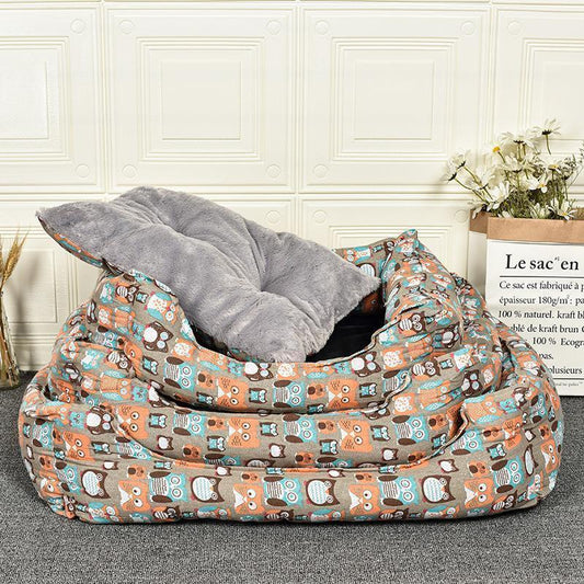 Lighteme Owl Dying Winter Thermal Pet Bed (3 Sizes)