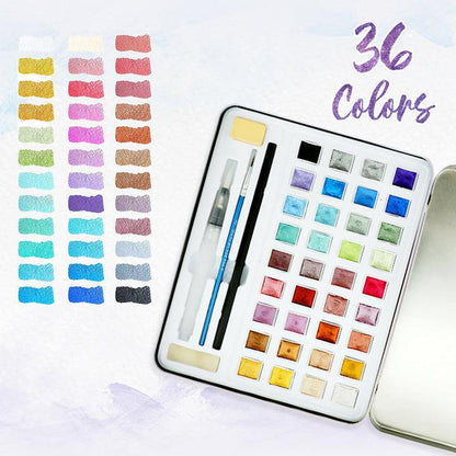 Lighteme Metallic-Wasserfarben-Set | 12 oder 36 Farben