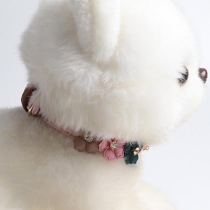 Lighteme PU Flower Design Dog Neck Strap (4 colors & 2 sizes)