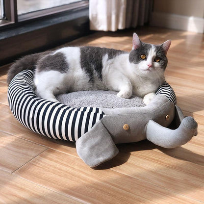 Lighteme Pad Removable Stripe Elephant Pet Bed (2 colors & 3 sizes)