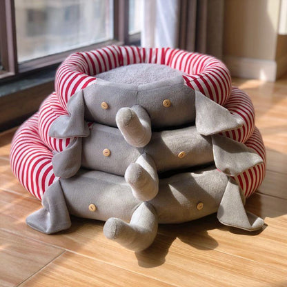 Lighteme Pad Removable Stripe Elephant Pet Bed (2 colors & 3 sizes)