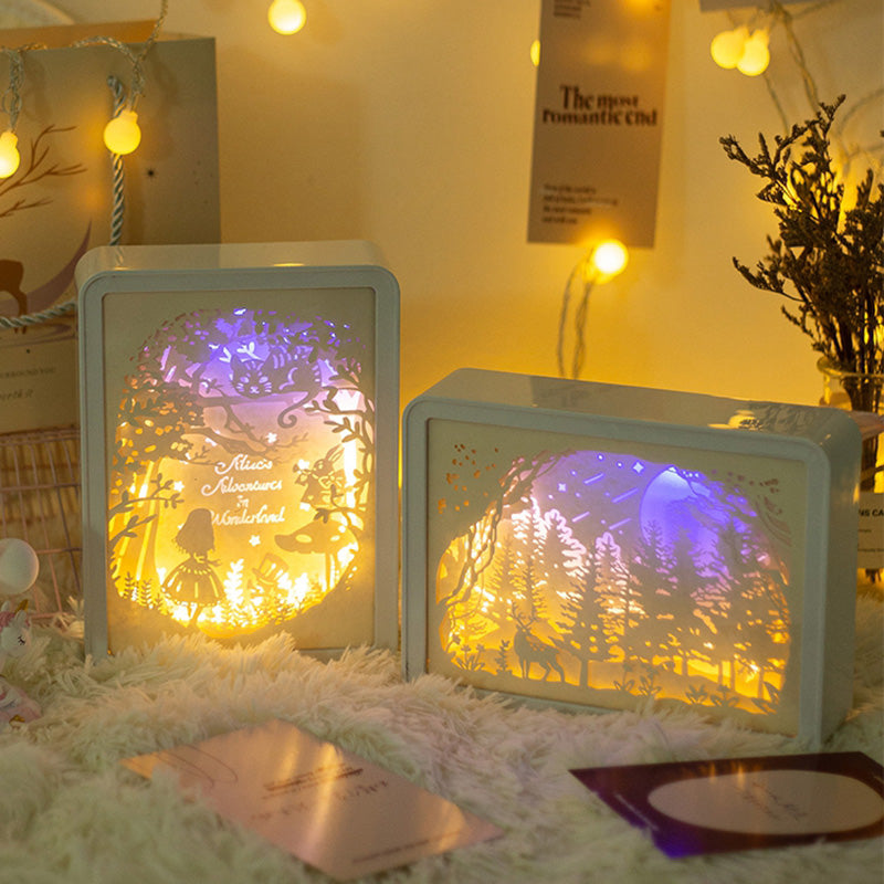 Lampe de nuit sculptée en papier Lighteme