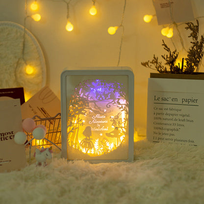 Lampe de nuit sculptée en papier Lighteme