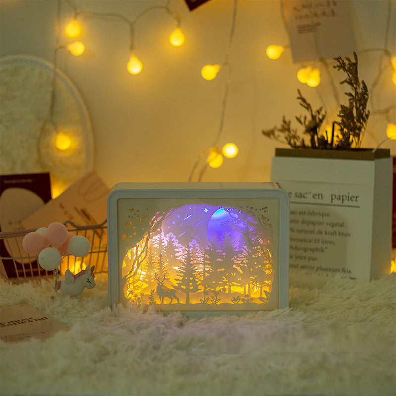 Lampe de nuit sculptée en papier Lighteme