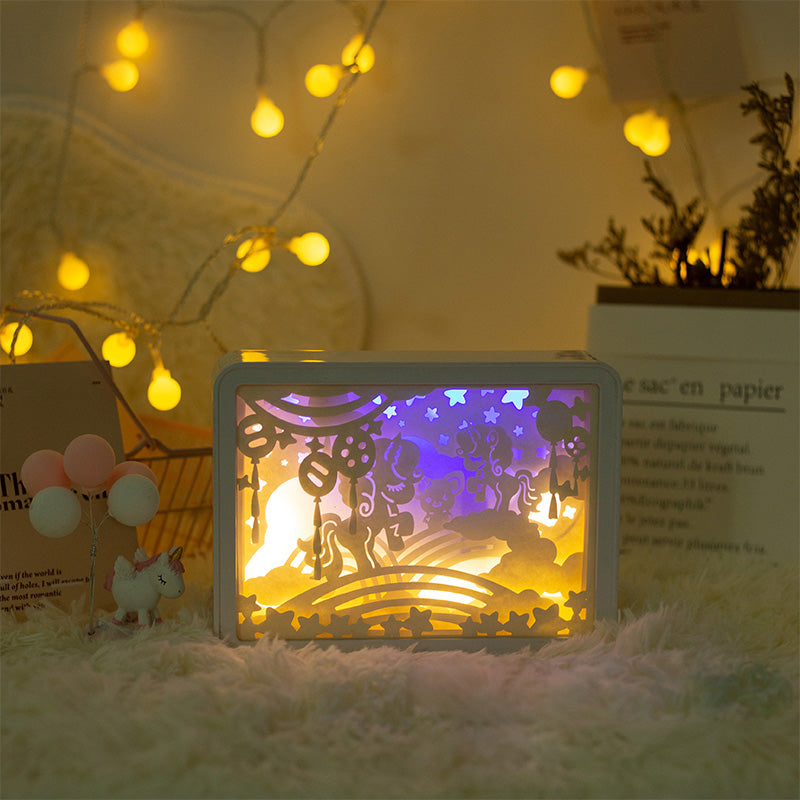 Lampe de nuit sculptée en papier Lighteme