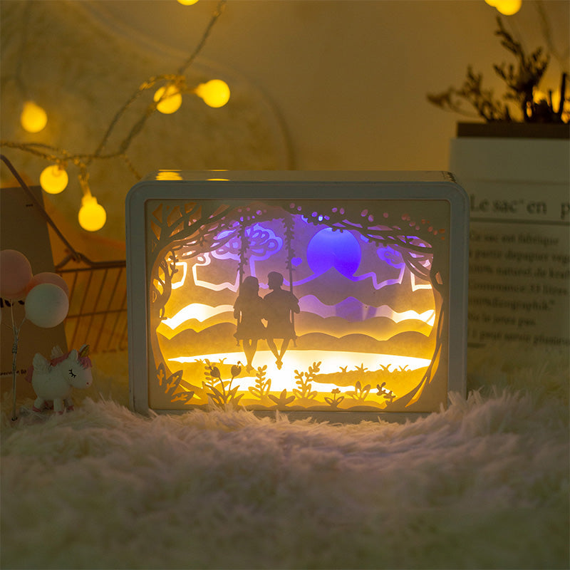 Lampe de nuit sculptée en papier Lighteme