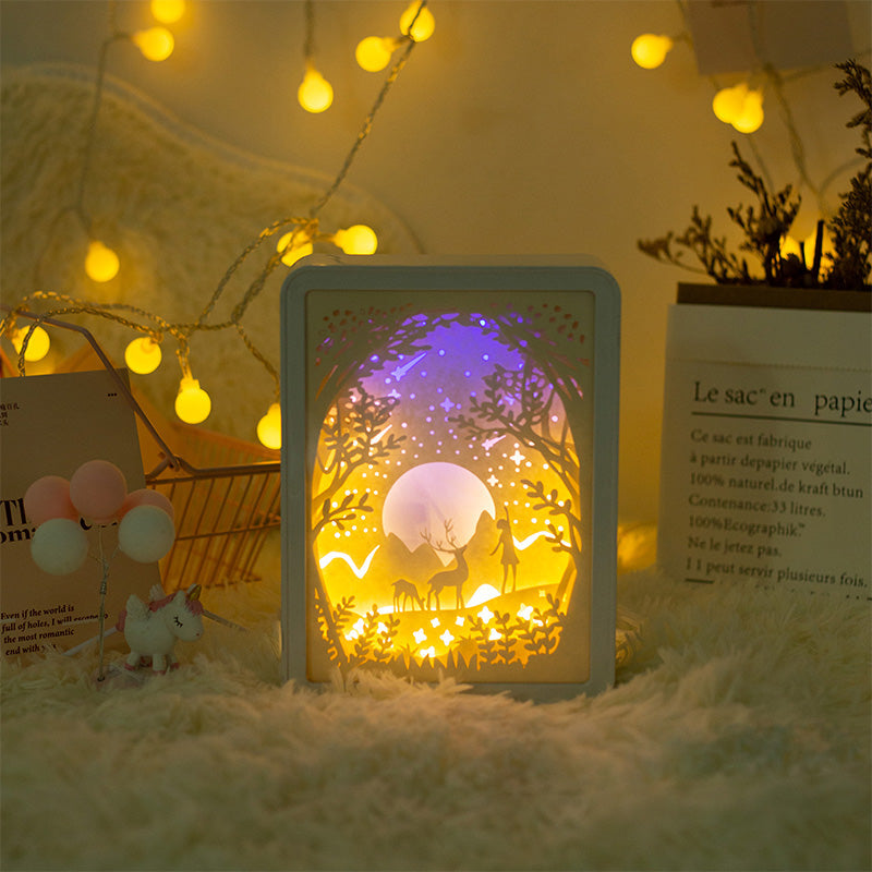 Lampe de nuit sculptée en papier Lighteme