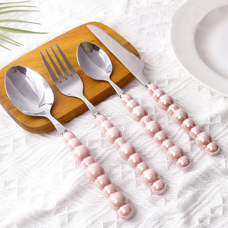 Lighteme Besteckset mit Perlengriff, 4-teilig