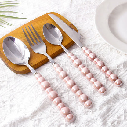 Lighteme Besteckset mit Perlengriff, 4-teilig