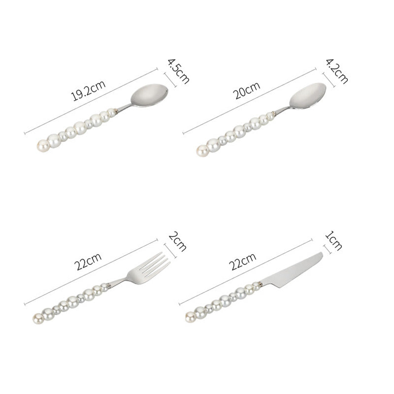 Lighteme Besteckset mit Perlengriff, 4-teilig
