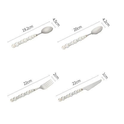 Lighteme Besteckset mit Perlengriff, 4-teilig