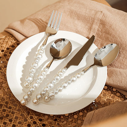 Lighteme Besteckset mit Perlengriff, 4-teilig