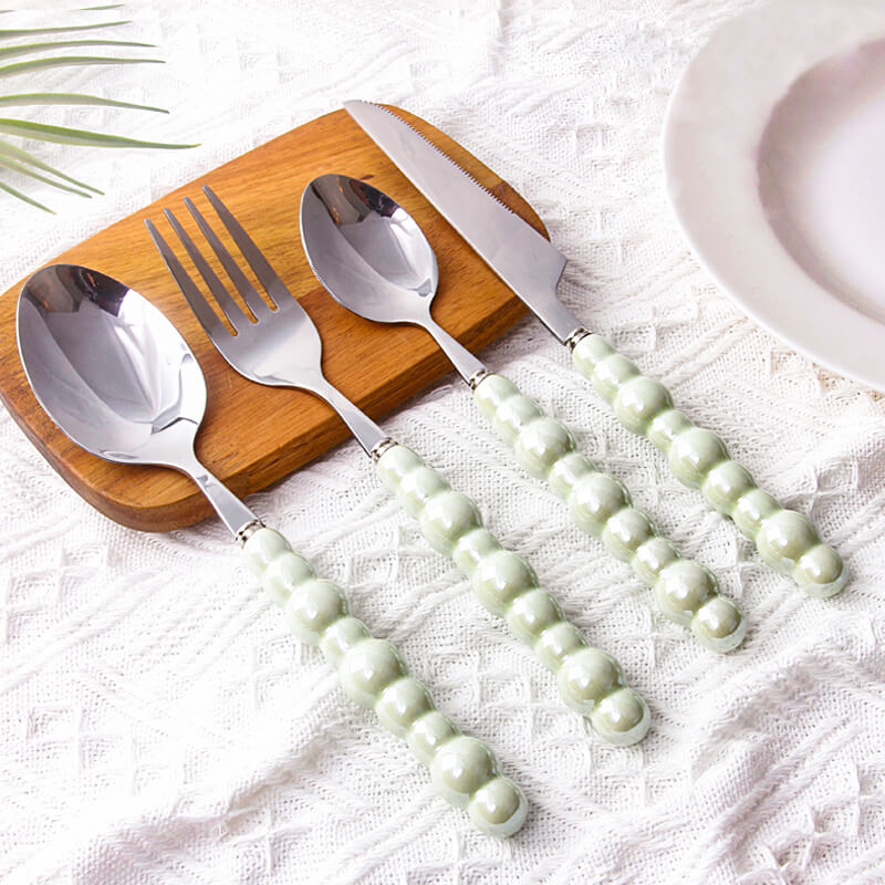 Lighteme Besteckset mit Perlengriff, 4-teilig