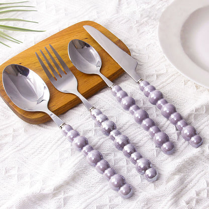 Lighteme Besteckset mit Perlengriff, 4-teilig