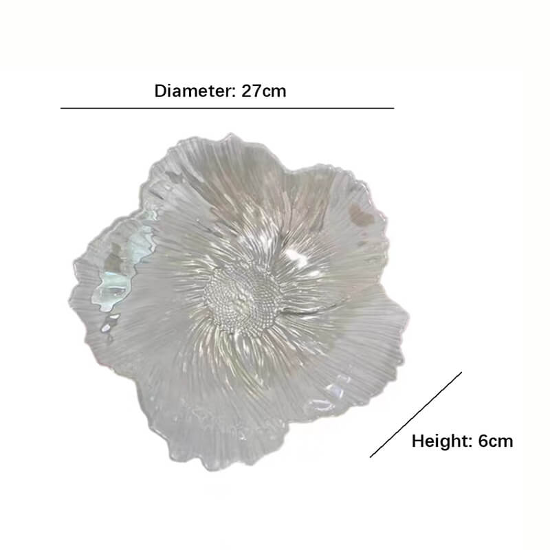 Boîte de rangement en verre nacré Lighteme en forme de fleur