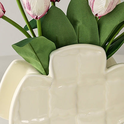 Lighteme Pentagonal Ceramic Cube Vase