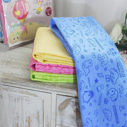 Lighteme Pet Bath Drying Suedette Towel With Cute Cartoon Print (4 colors)