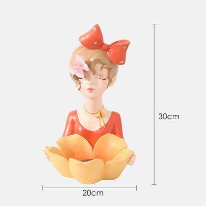 Lighteme Petal Bow Resin Girl Storage