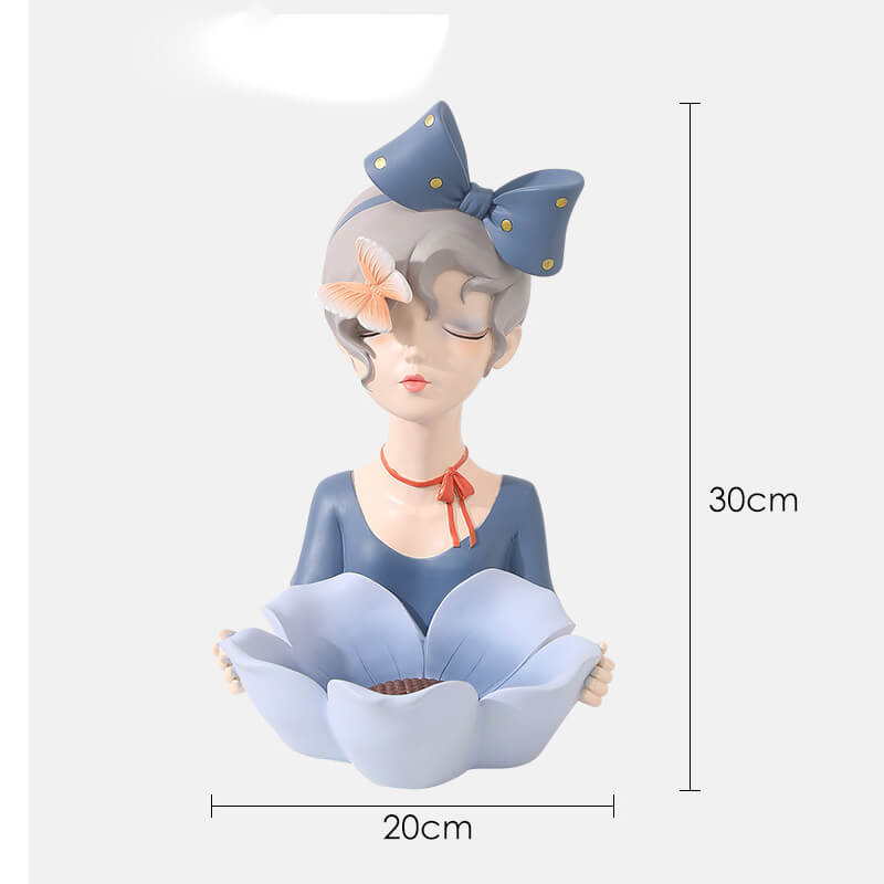 Lighteme Petal Bow Resin Girl Storage