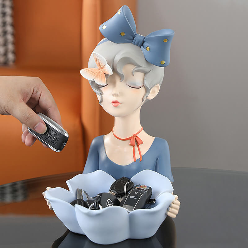 Lighteme Petal Bow Resin Girl Storage