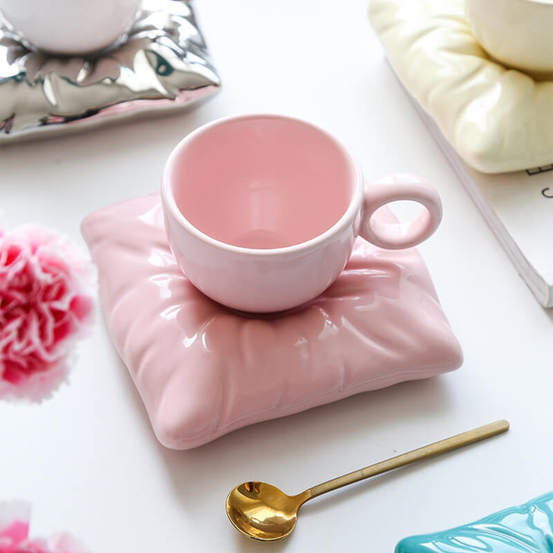 Tasse et soucoupe en céramique Lighteme Pillow