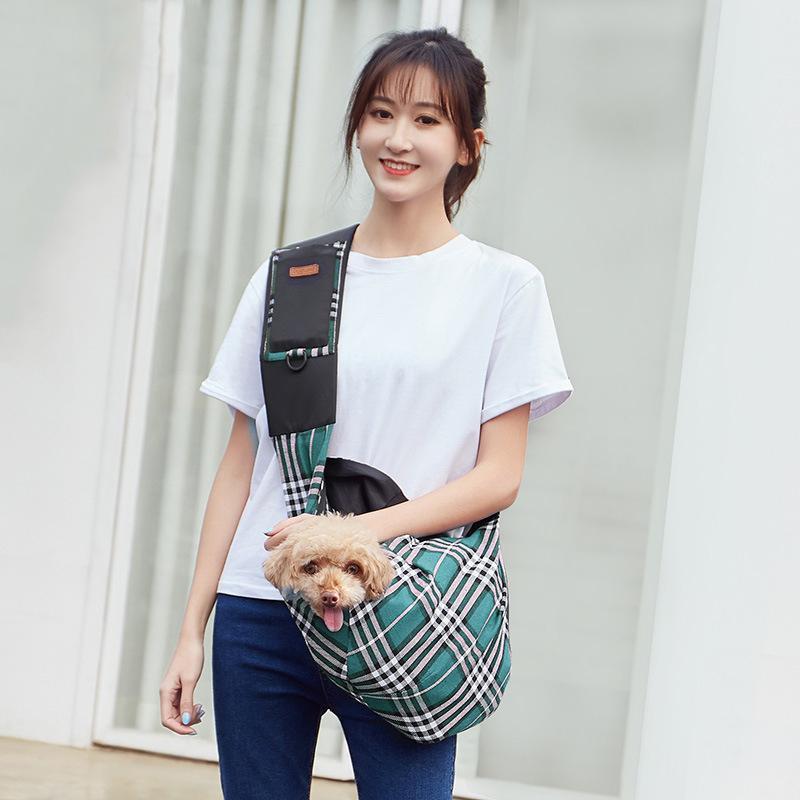 Lighteme Plaid Pet's Outing Sling Bag (2 colors)