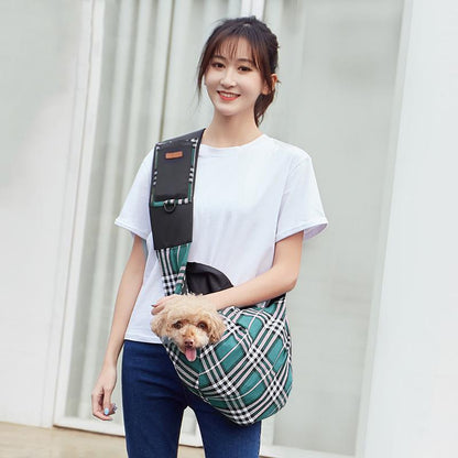 Lighteme Plaid Pet's Outing Sling Bag (2 colors)