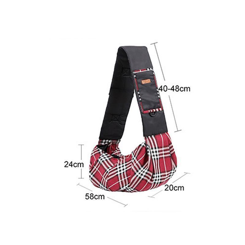Lighteme Plaid Pet's Outing Sling Bag (2 colors)