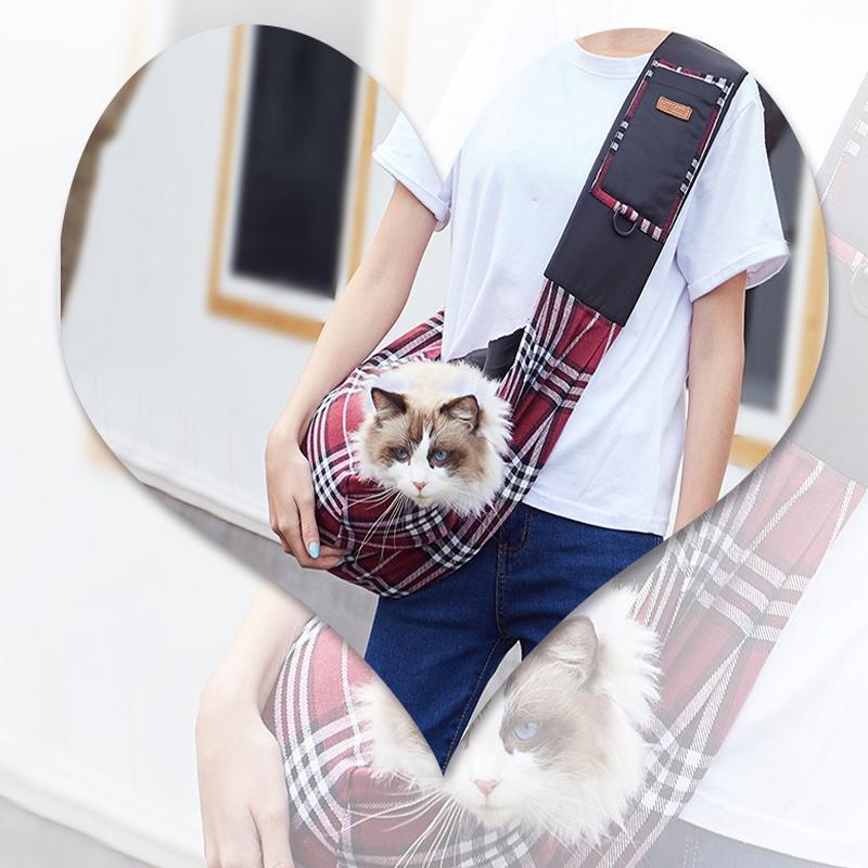 Lighteme Plaid Pet's Outing Sling Bag (2 colors)