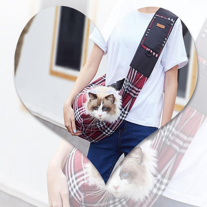 Lighteme Plaid Pet's Outing Sling Bag (2 colors)